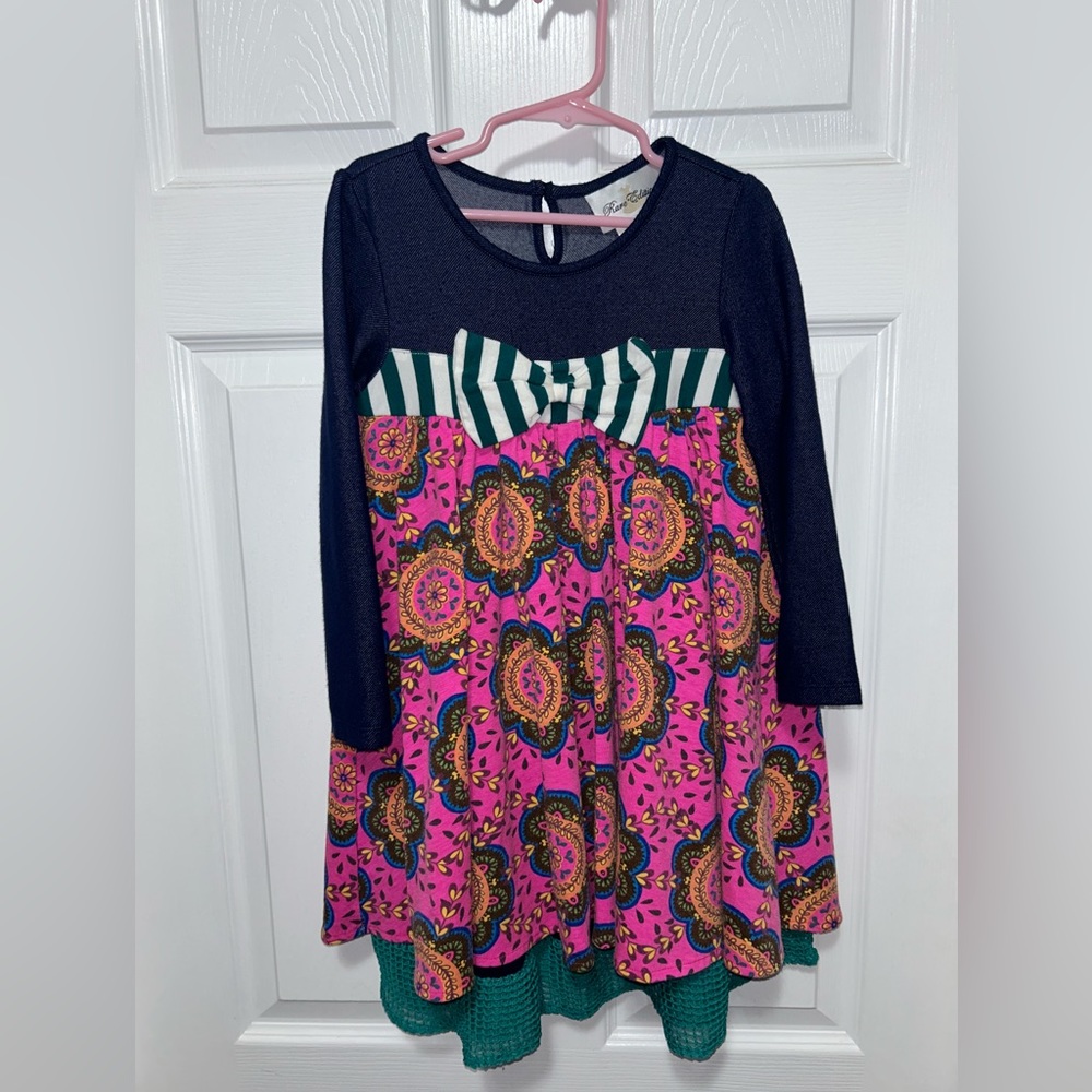 Rare Editions Girls Long Sleeve Dress